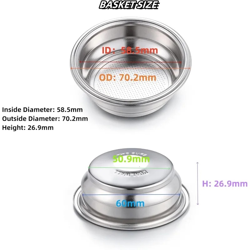 High Quality 2pcs 58mm Dual Wa - Coffee Equipment Filter review and price