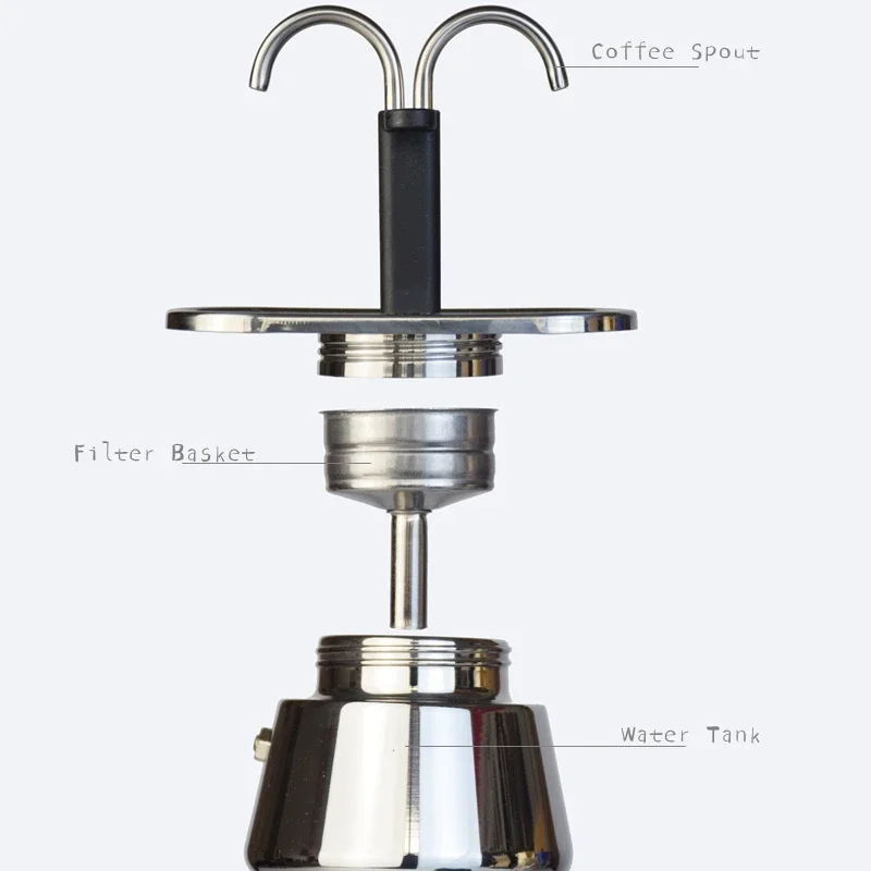 200ML Mini Moka Pot Double Tub - Coffee Vending Equipment review and price